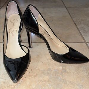 Jessica Simpson Glossy Black Heels